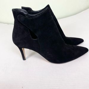 Sarah Flint Black Suede Leather Heel Booties size 38.5